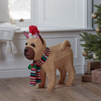 Figura de Natal do Bulldog Francês