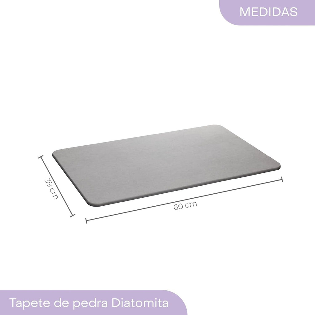Tapete de Pedra Diatomita para Banheiro